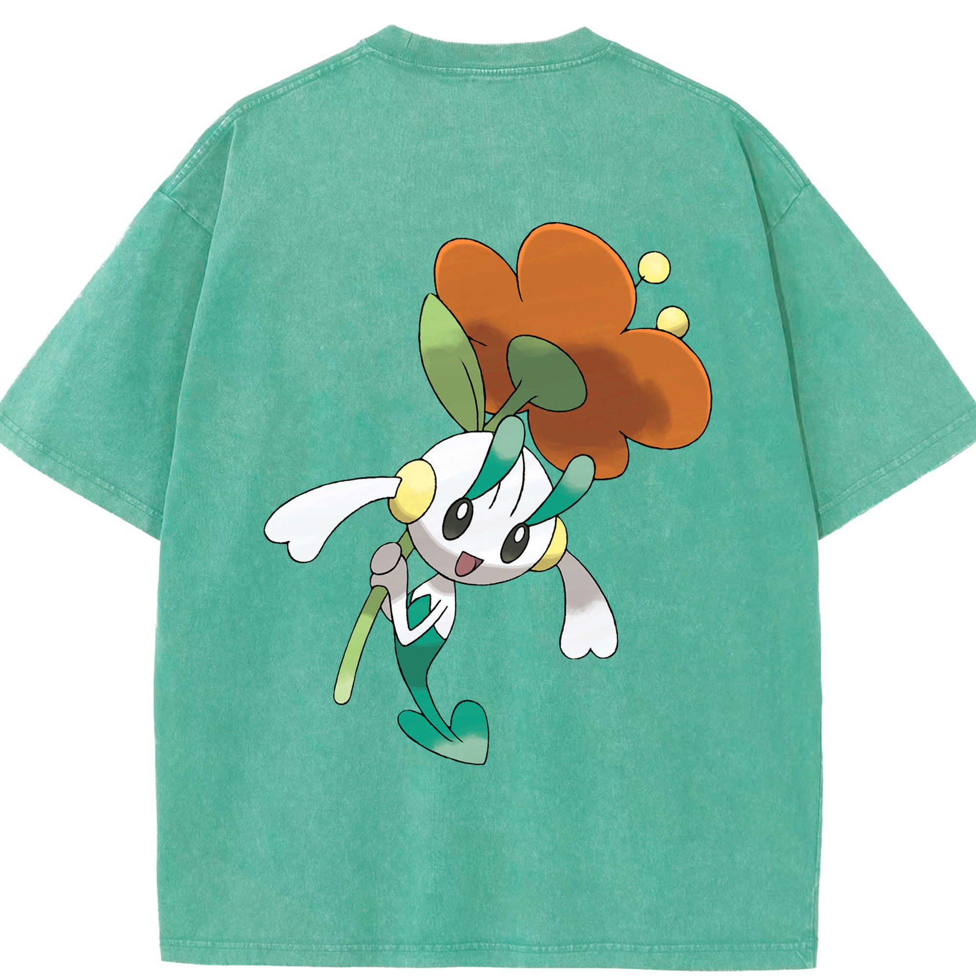 （画像用） ポケットモンスター Pokémon 綿100% ヴィンテージ風 半袖Tシャツ（背面プリント）